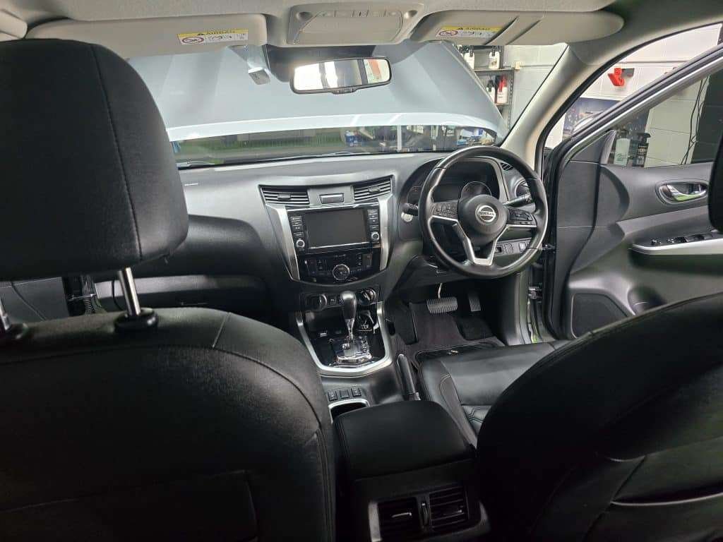 Front cabin and centre console after an interior detail