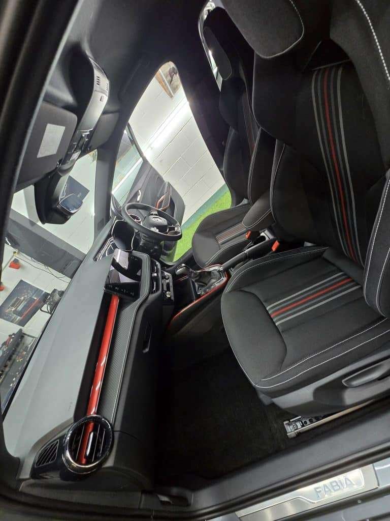 Front seats and door trim after an interior restoration